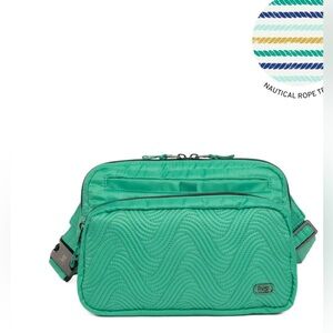 Lug Double Back Belt Bag in Oasis Teal